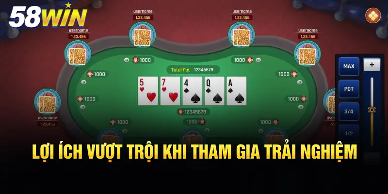 Trải nghiệm với những lợi ích vượt trội từ nền tảng cá cược 58WIN