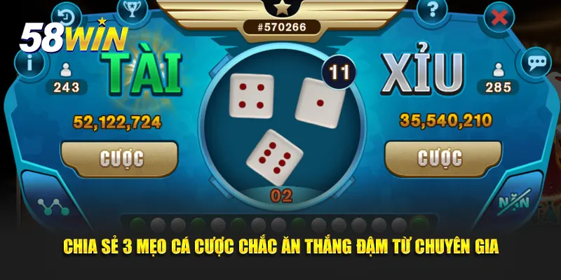 Chia sẻ 3 mẹo cá cược chắc ăn thắng đậm từ chuyên gia 58win